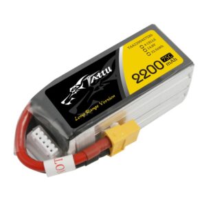 TATTU 2200mAh 14.8V 75C 4S1P Lipo mit XT60 Long range version