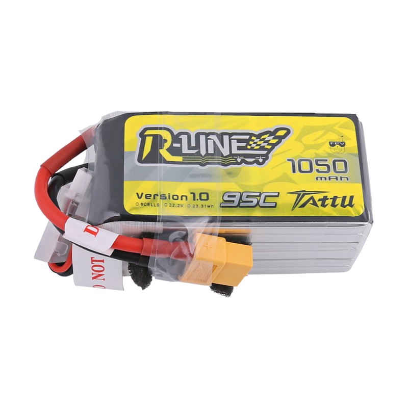 Tattu R-Line 1050mAh 95C 22.2V 6S1P Lipo mit XT60