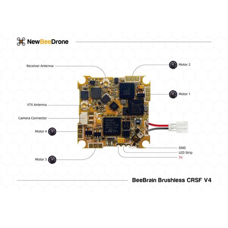 NewBeeDrone NBD x TBS BeeBrain BLV4 AIO Flight Controller Crossfire