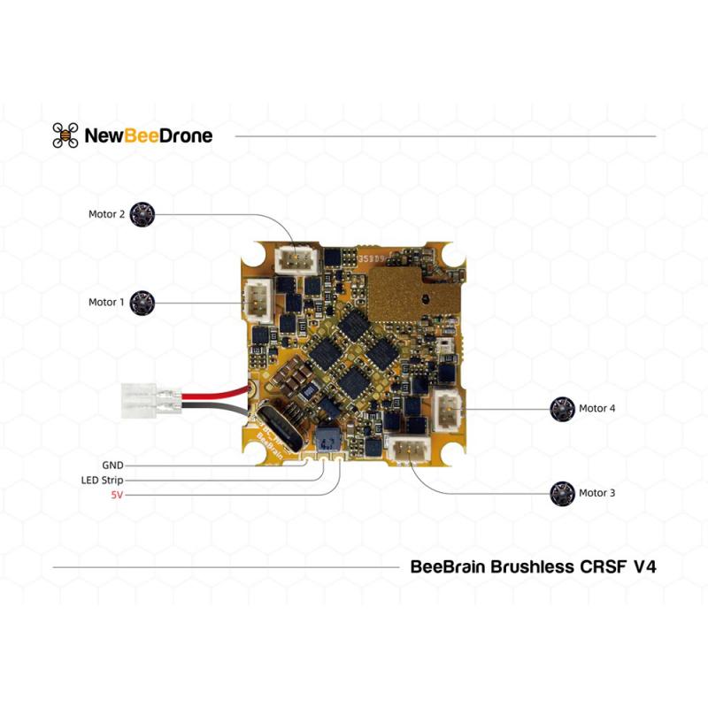 NewBeeDrone NBD x TBS BeeBrain BLV4 AIO Flight Controller Crossfire
