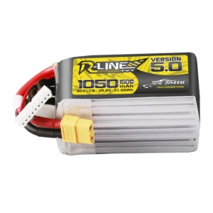 Tattu R-Line Version 5.0 1050mAh 29.6V 8S 150C Lipo Battery Pack with XT60 Plug