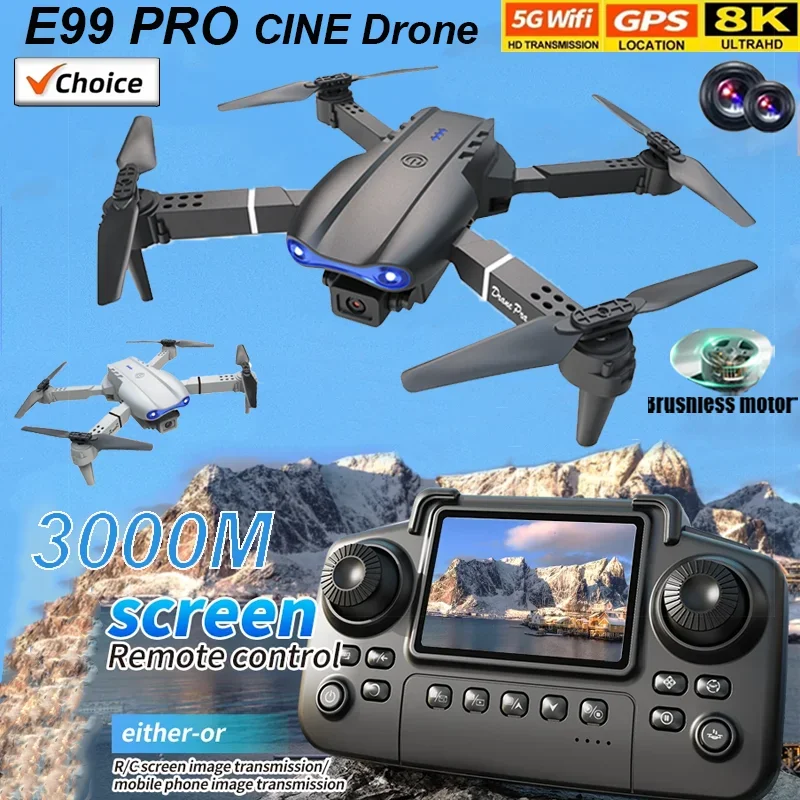 DroneFactory E99 Pro Drohne mit 8K Kamera und Fernsteuerung Schwarz 3