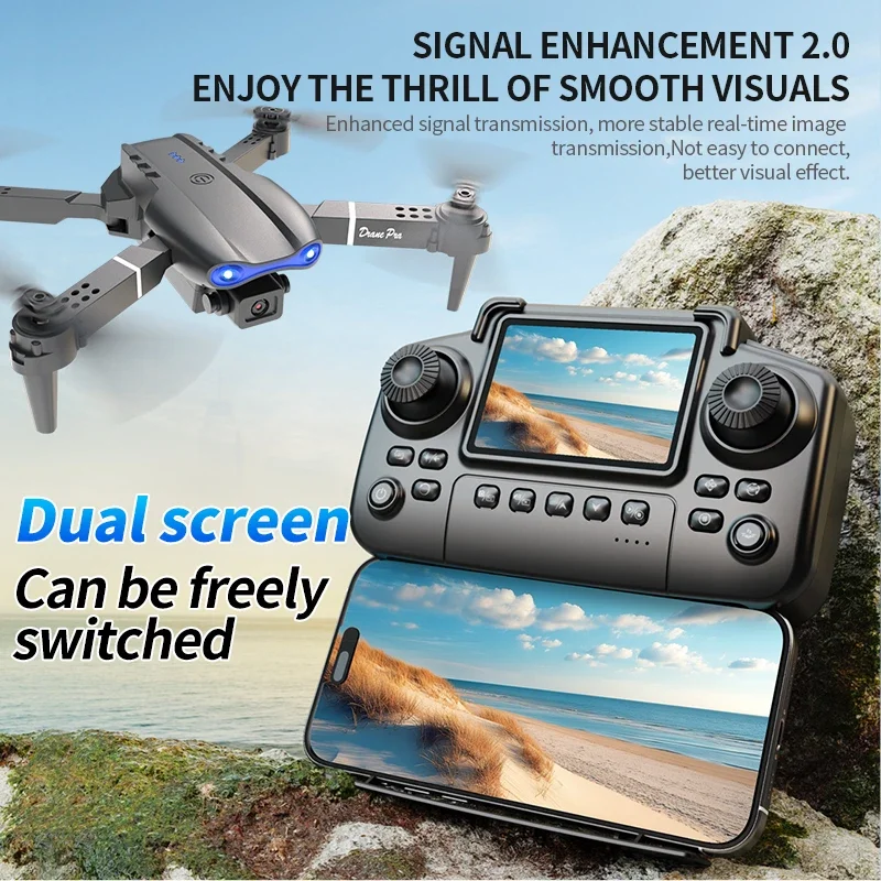 DroneFactory E99 Pro Drohne mit 8K Kamera und Fernsteuerung Schwarz 4