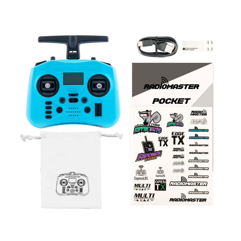 RadioMaster Pocket Crush Radio Controller (M2/ELRS) Frost White LBT