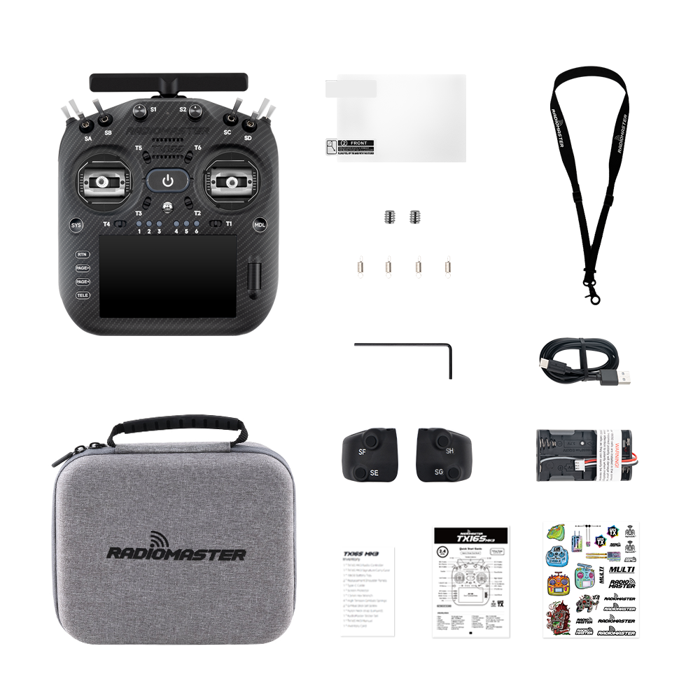 RadioMaster TX16S MK3 MAX Radio Controller (ELRS / M2) Schwarz FCC