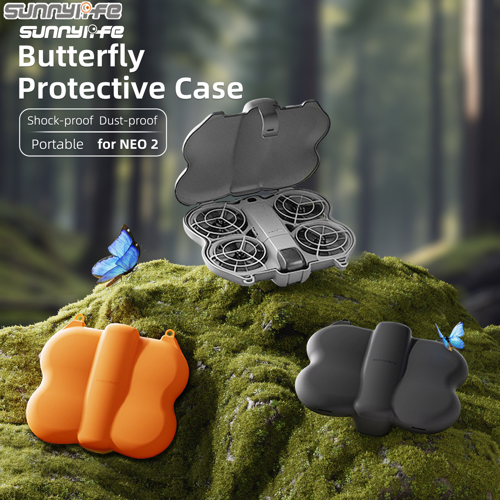 Sunnylife NE2-SN129 Schutzhülle für DJI Neo 2 Grau