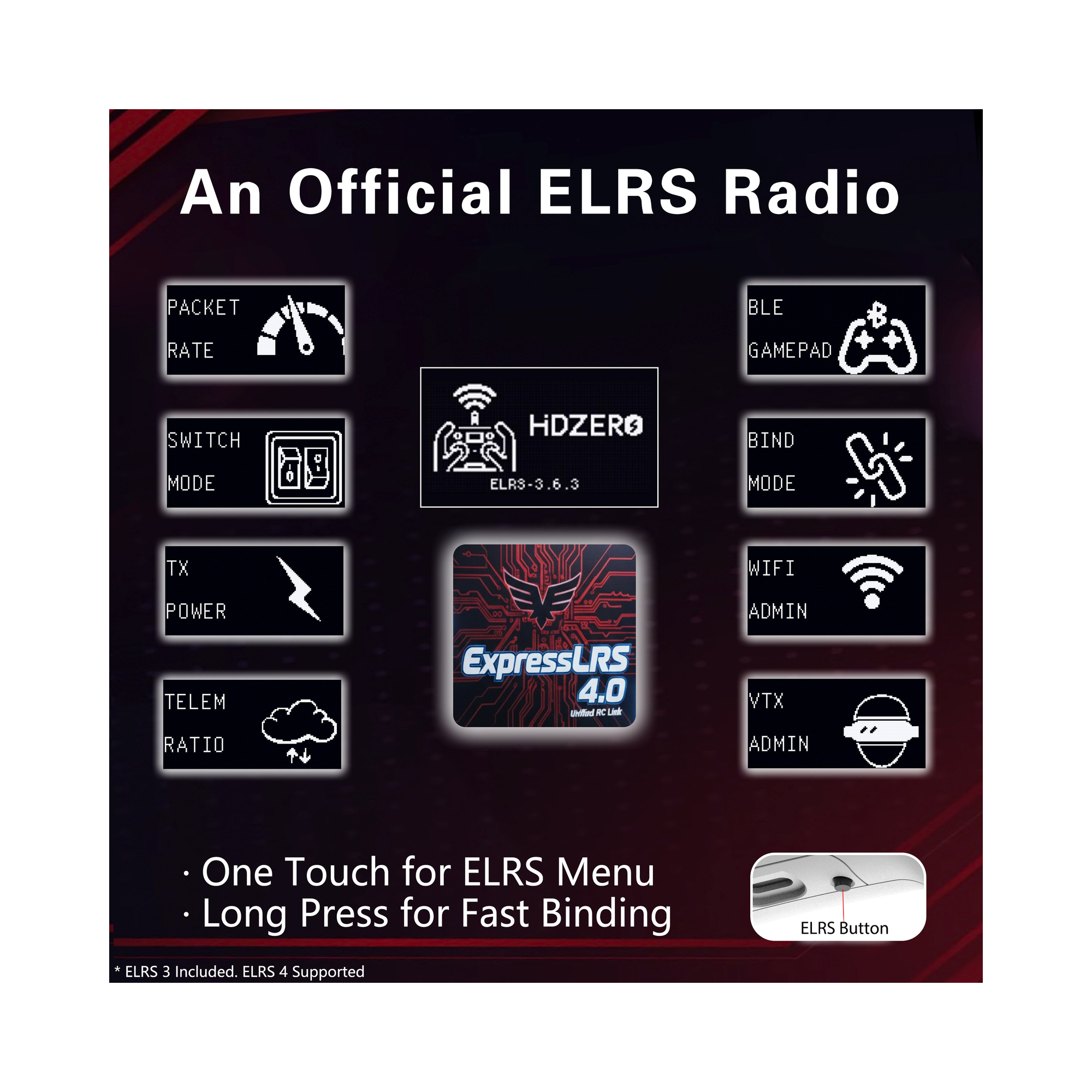 HDZero Radio – ELRS 250mW – Detailansicht 2