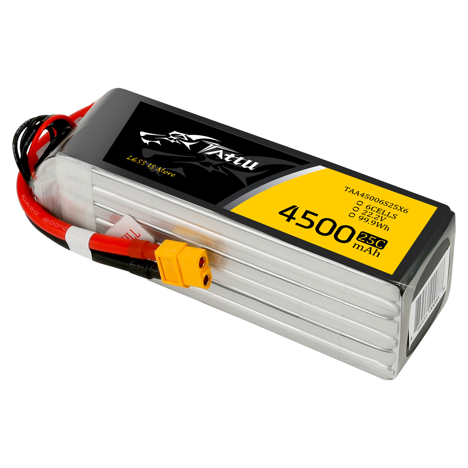 Tattu G-Tech 4500mAh 22.2V 6S 25C LiPo-Akku mit XT60 – Ansicht 2