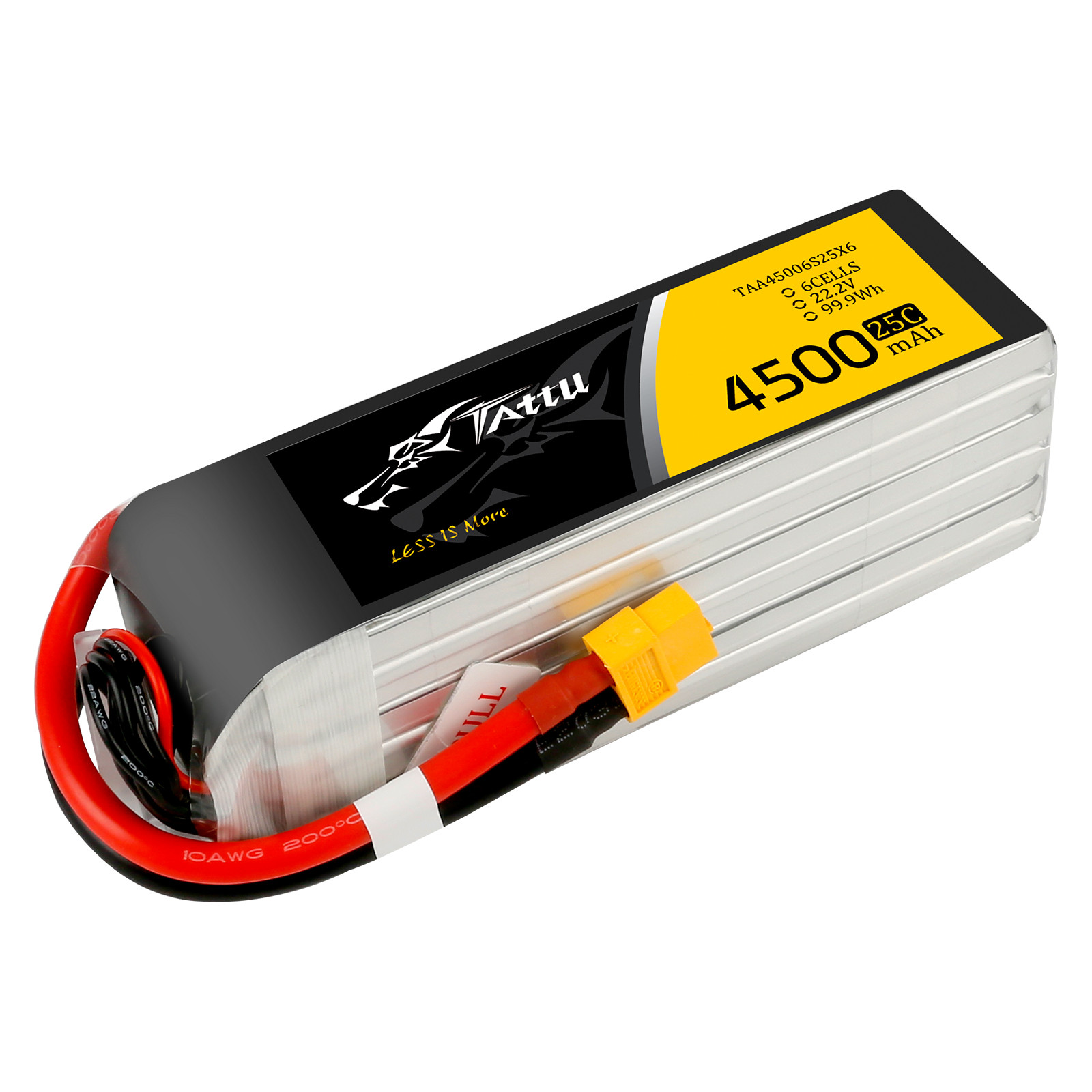 Tattu G-Tech 4500mAh 22.2V 6S 25C LiPo-Akku mit XT60 – Ansicht 3