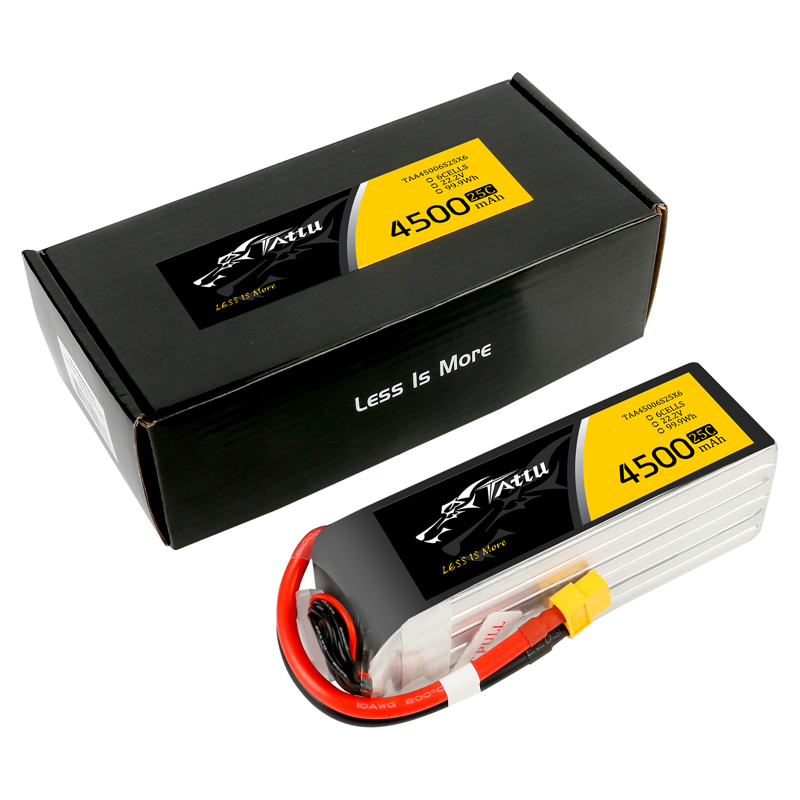 Tattu G-Tech 4500mAh 22.2V 6S 25C LiPo-Akku mit XT60 – Ansicht 5