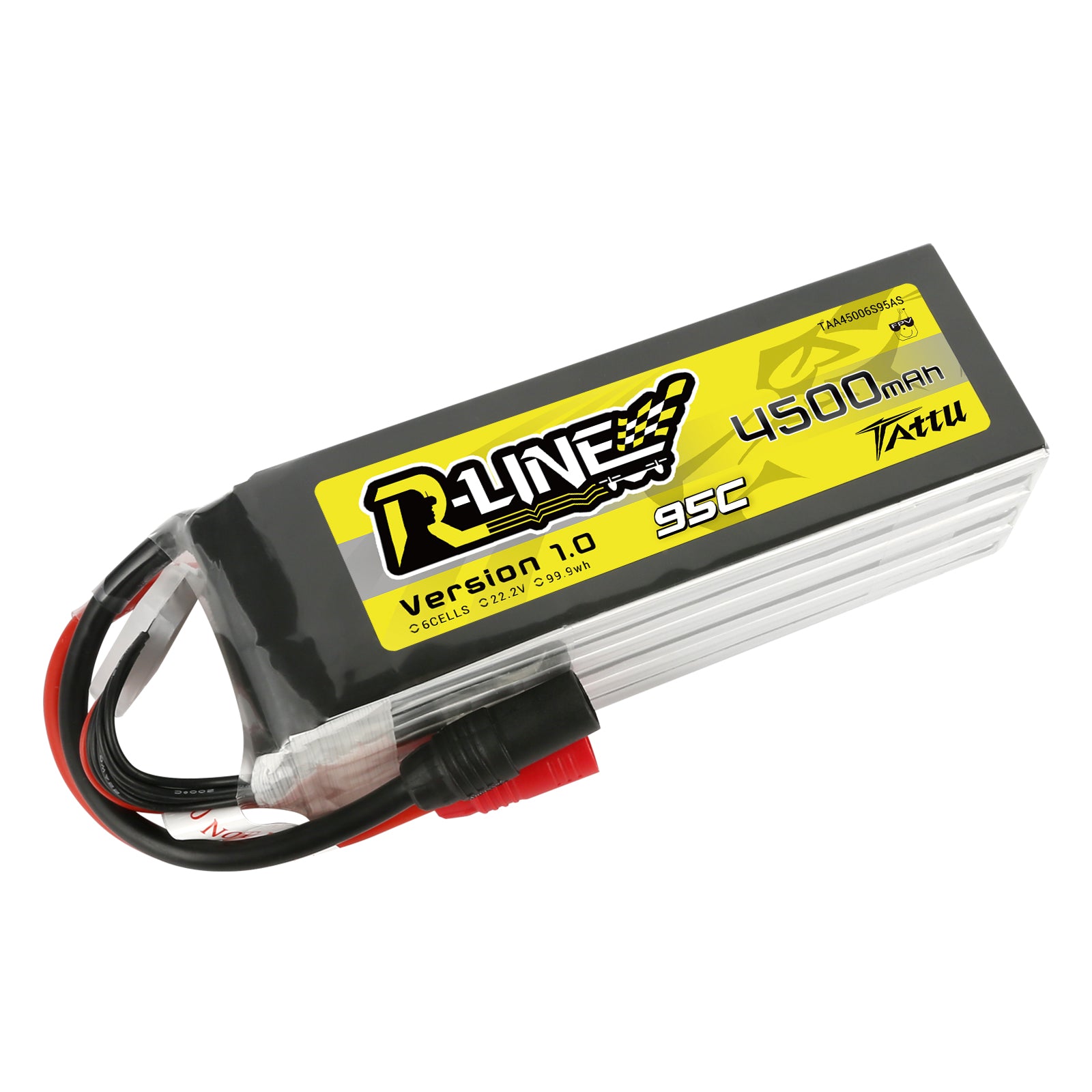 Tattu R-Line Version 1.0 4500mAh 22.2V 6S 95C LiPo-Akku mit AS150 – Ansicht 2