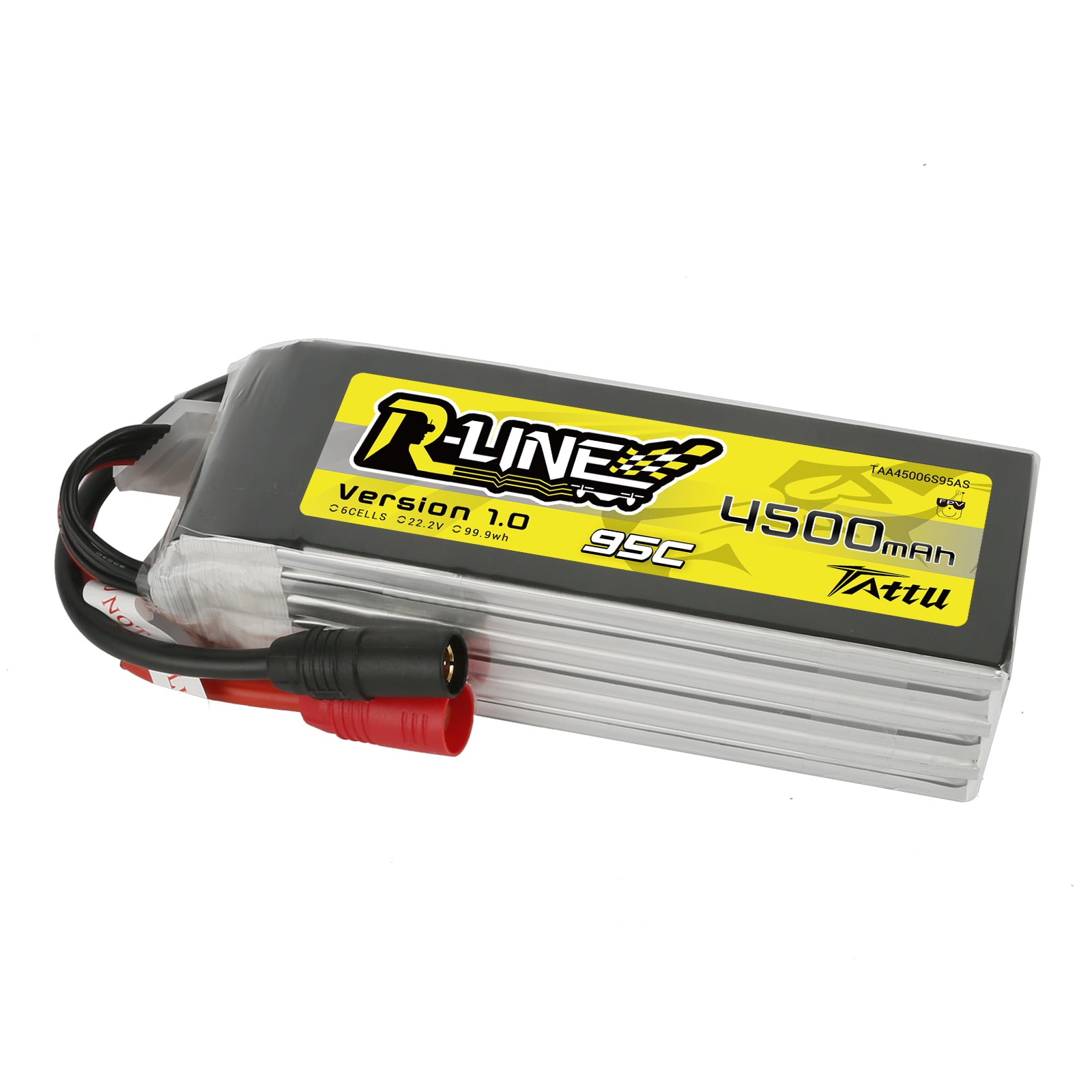 Tattu R-Line Version 1.0 4500mAh 22.2V 6S 95C LiPo-Akku mit AS150 – Ansicht 3