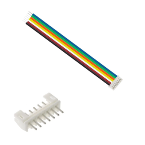 JST PH2.0 7-Pin: vollständiges Kabel mit separatem geradem Platinenstecker